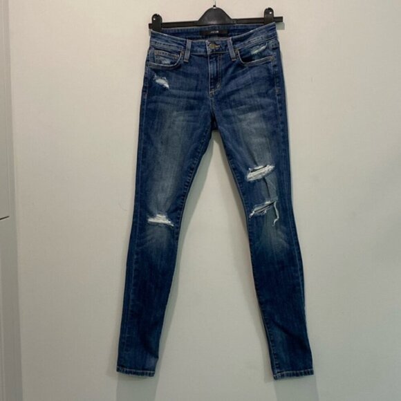 JOE'S THE SKINNY mid-Rise Distressed Skinny Jeans Size 26 - Picture 5 of 15